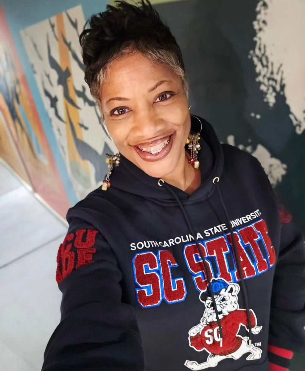 ドゥーズィエムクラス　AMERICANA　AMRCN STATE SWEAT SC STATE | MECA Chenille Unisex HOODIE (a** – collegiateluxe