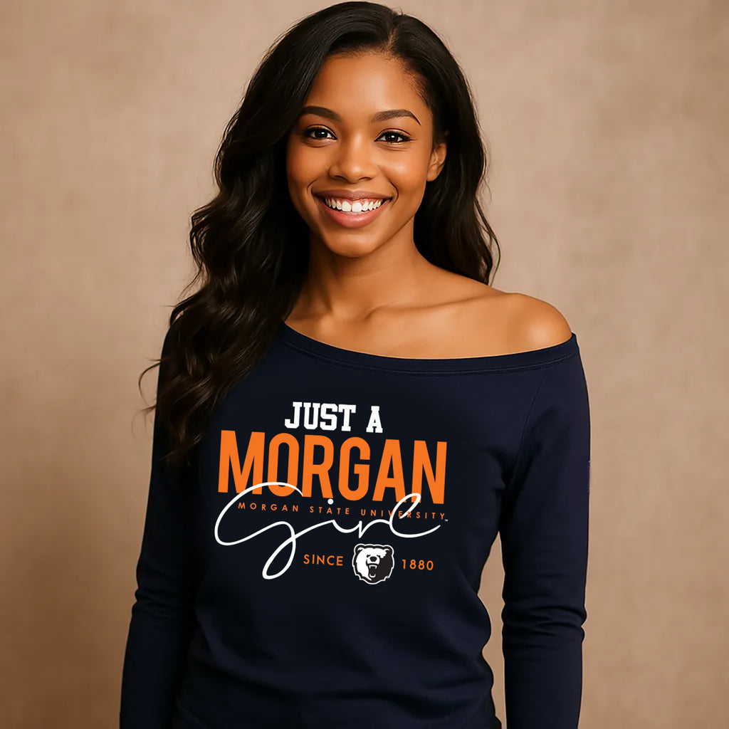 Morgan State | Chenille JUST Off The Shoulders Top (Ln