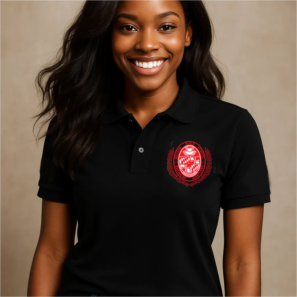 WESTERN HS | Iconic ( BLACK ) Polo Shirt – collegiateluxe
