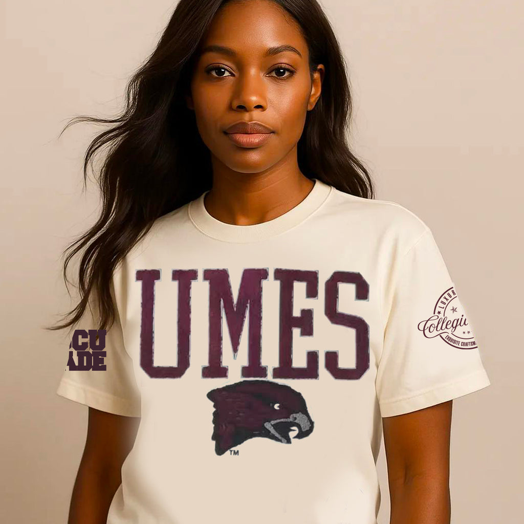 Maryland Eastern Shore UMES Vintage Cream Chenille EMBROIDERY UNISEX