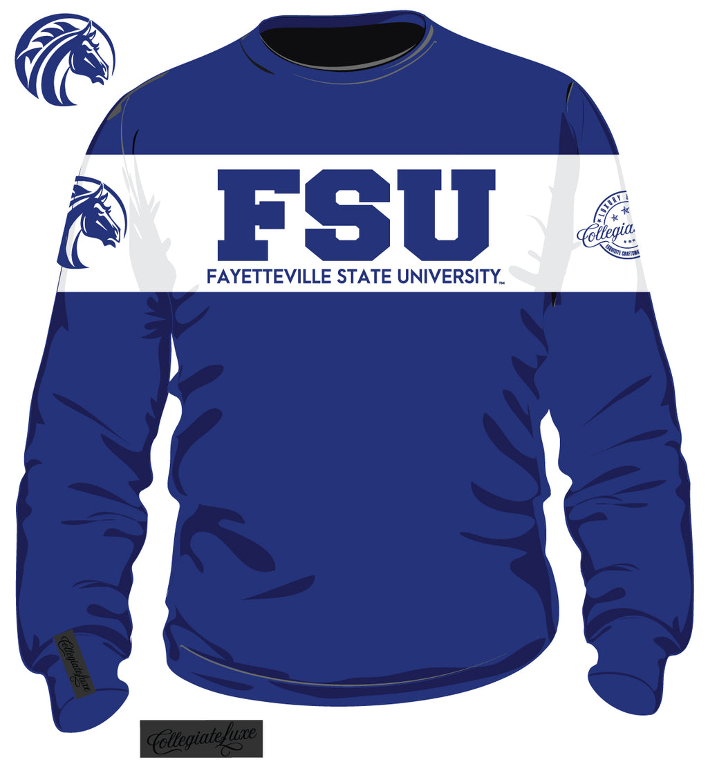 Fayetteville State 2 TONE ( Chenille & Embroidery ) UNISEX SWEATSH