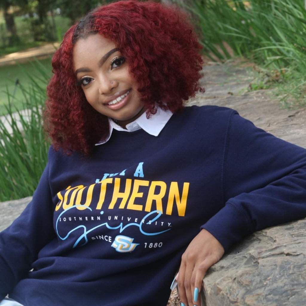 SOUTHERN Univ.| Just A Girl | Navy Unisex Sweatshirt