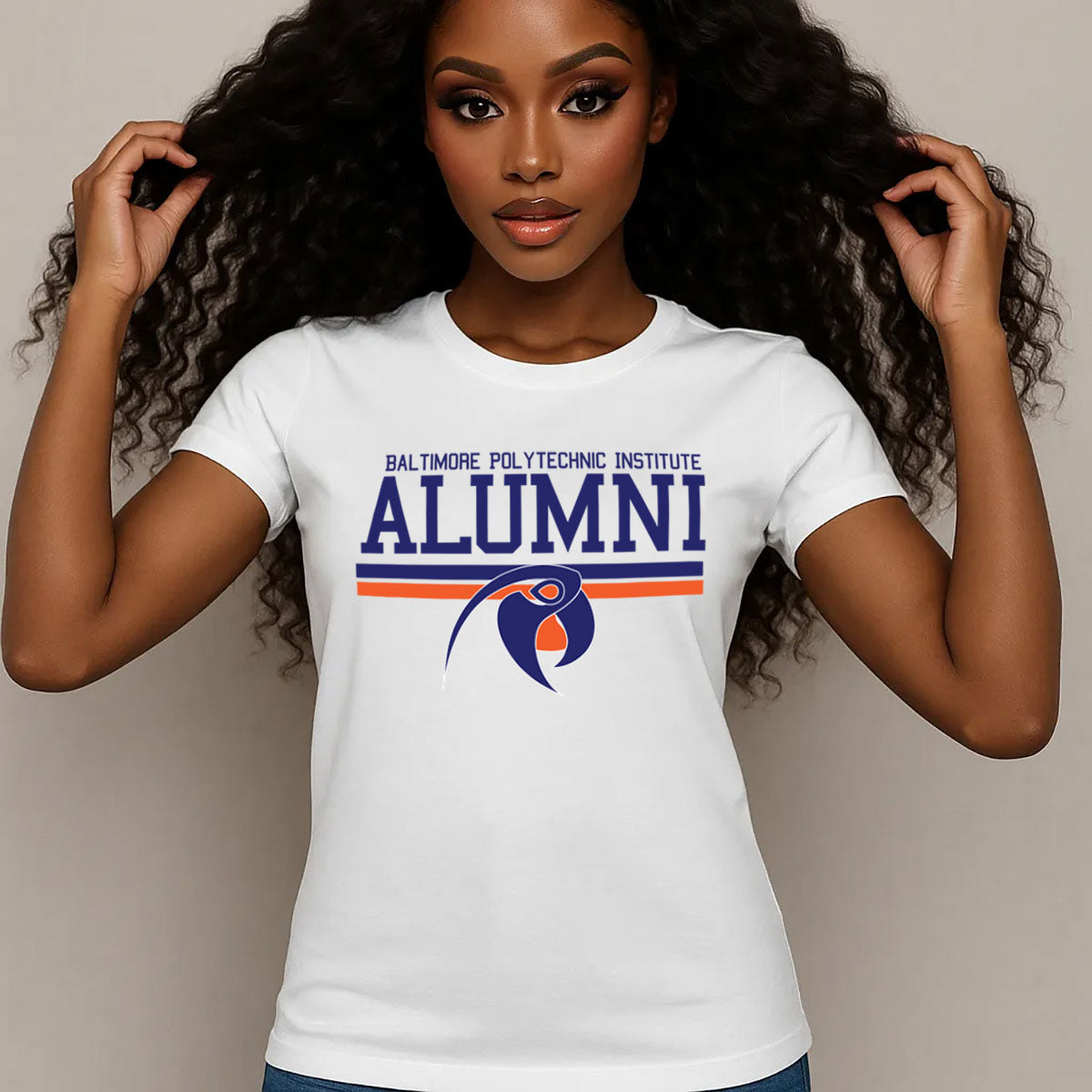 Baltimore Polytechnic Institute | 2023 ALUMNI White Ladies Tees (**)