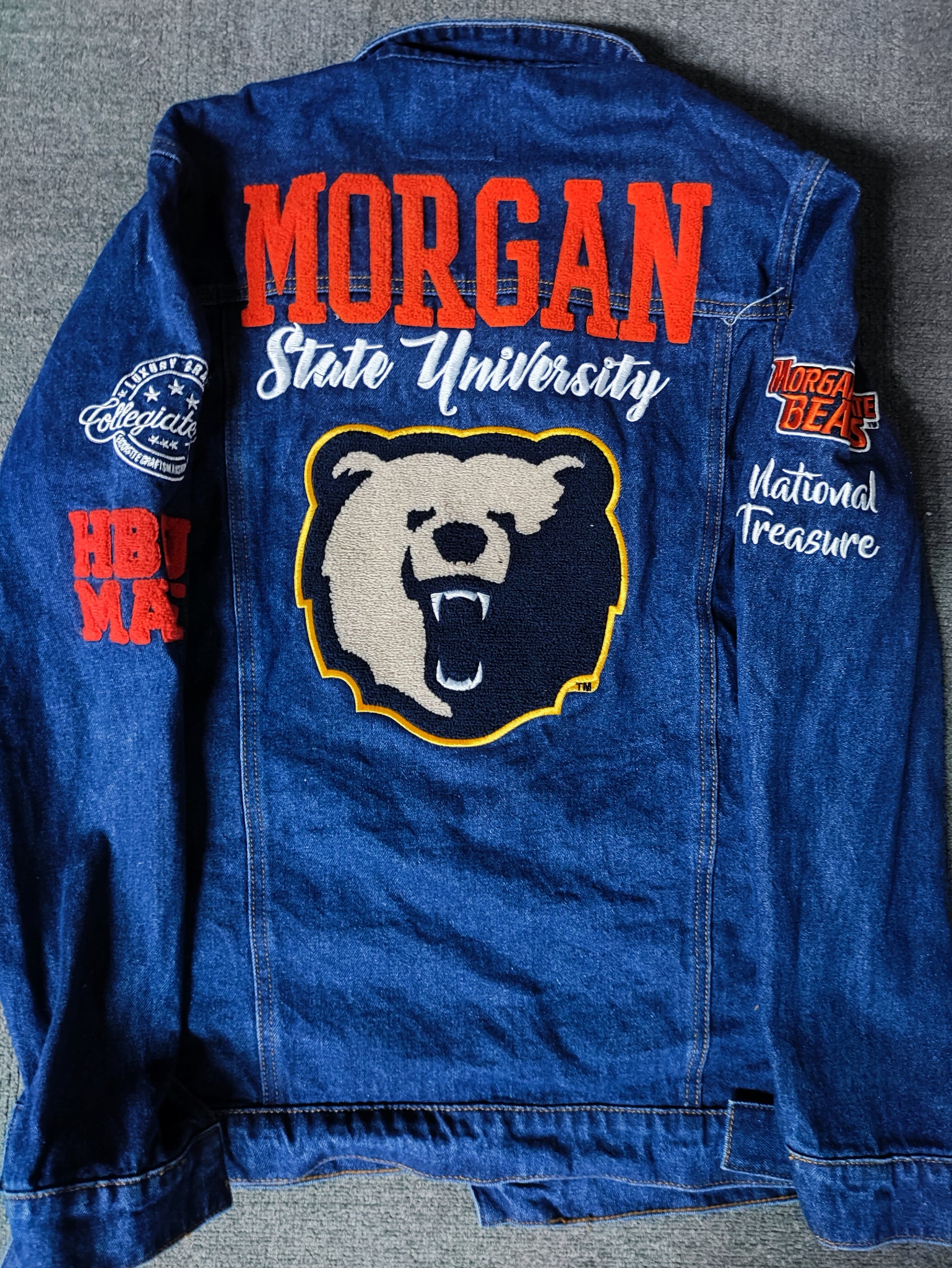 Pre Order (Ship Sept 20) MORGAN STATE | Trucker Dark Wash Navy Denim (a**
