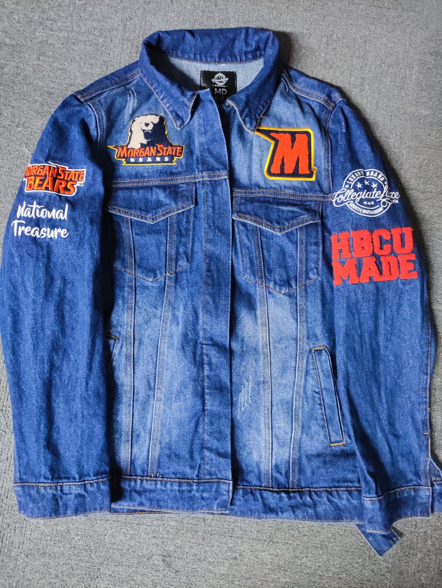 Pre Order (Ship Sept 20) MORGAN STATE | Trucker Dark Wash Navy Denim (a**