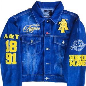 NC A&T SU | CROP Wash Dark Navy Trucker Denim (L**