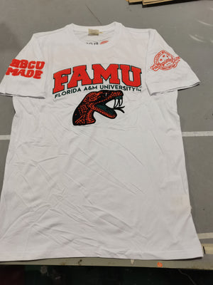 Pre Order (Ship Sept 20) FAMU | White  ARCH Chenille Tees (a**