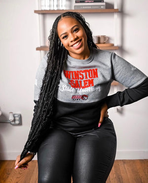 WSSU  | THE GRAD | GRAY & BLACK UNISEX SWEATSHIRT