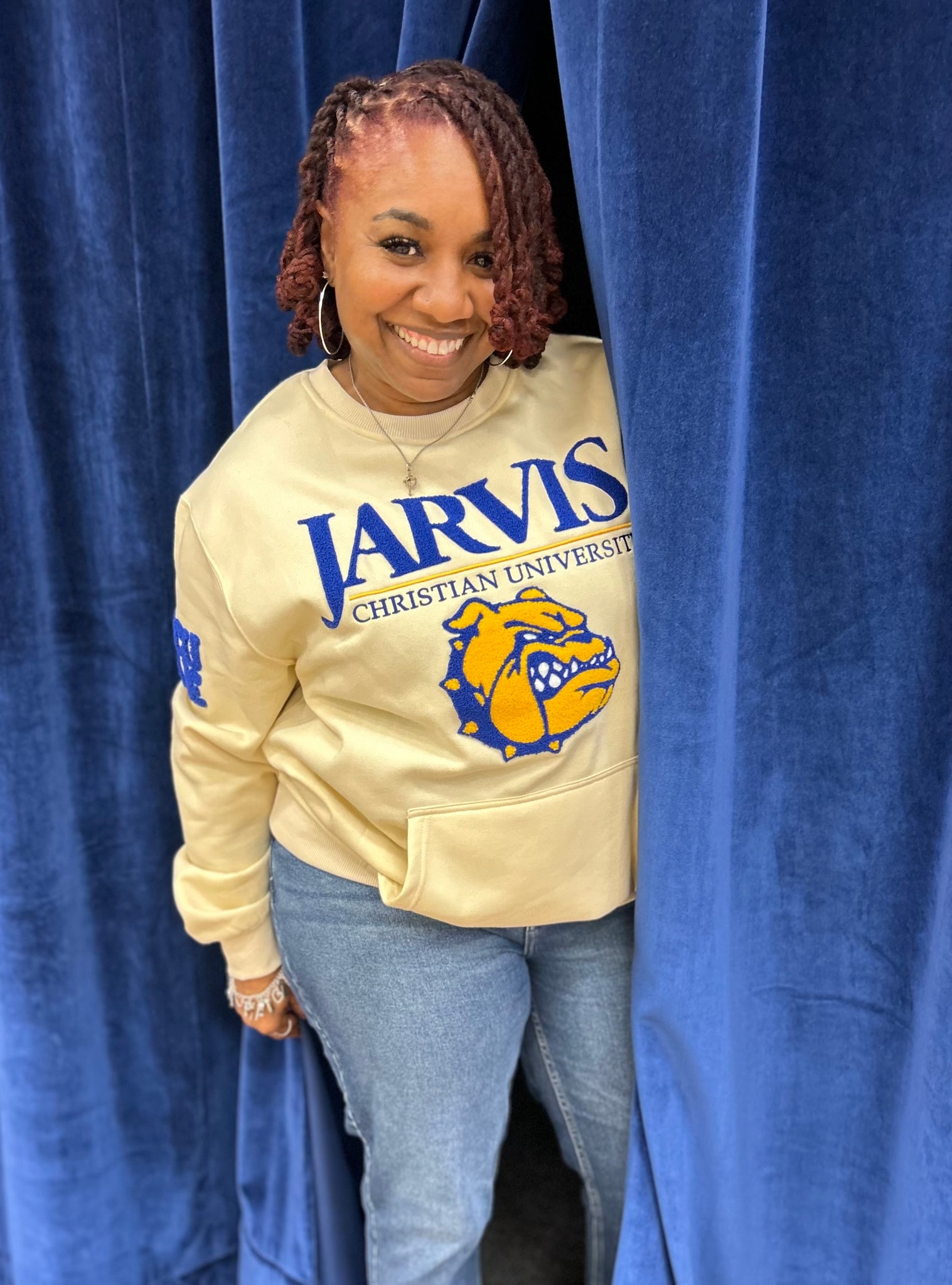 Jarvis Christian University | CREAM Chenille Unisex Sweatshirt