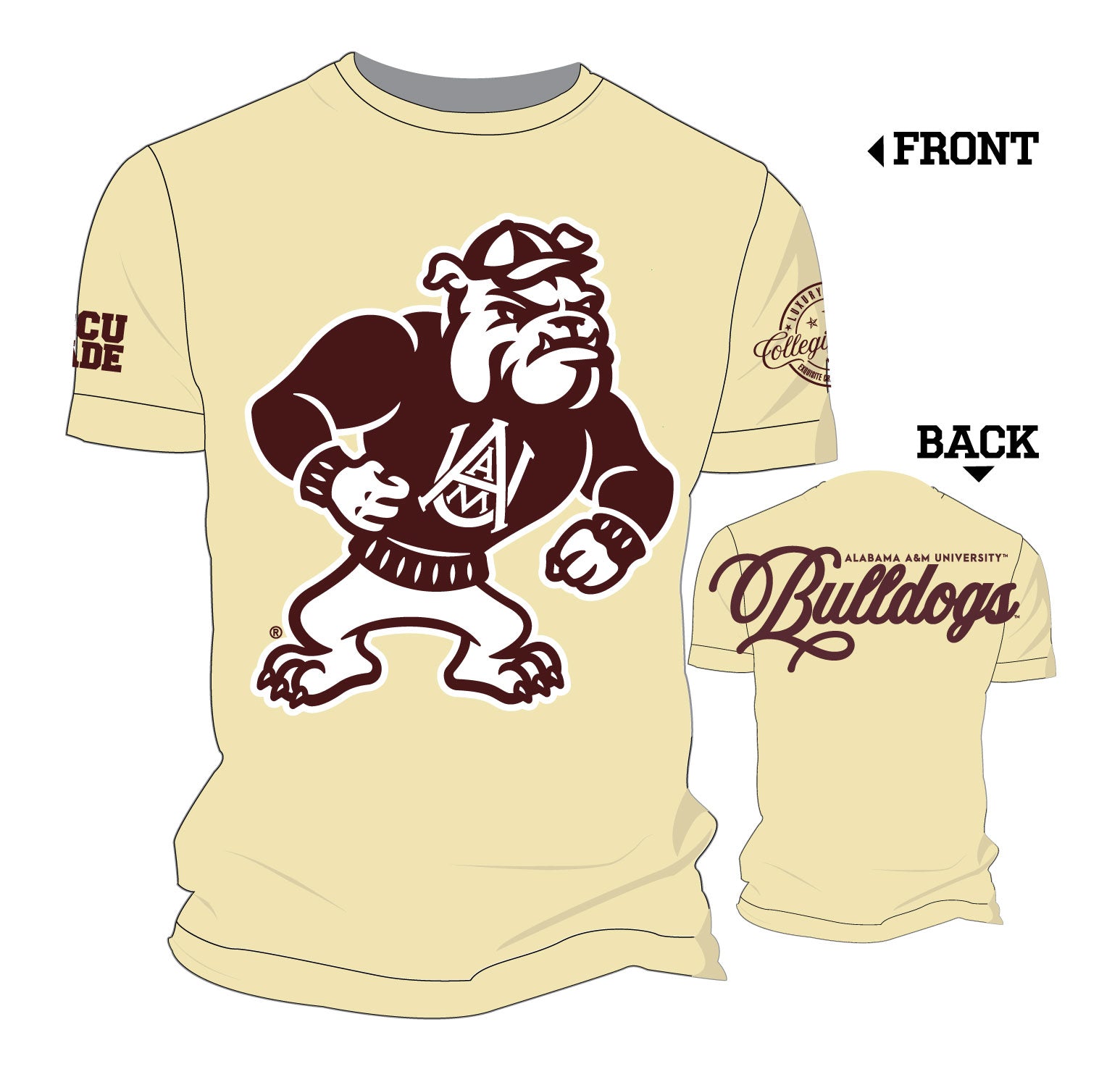 Alabama A&M | 2025 Bulldogs CREAM Chenille Tees ( LN 