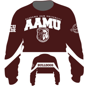 Pre Order ( Ship Sept 15)  Alabama A&M |  Chenille Flex Raw Edge Crop  (a**