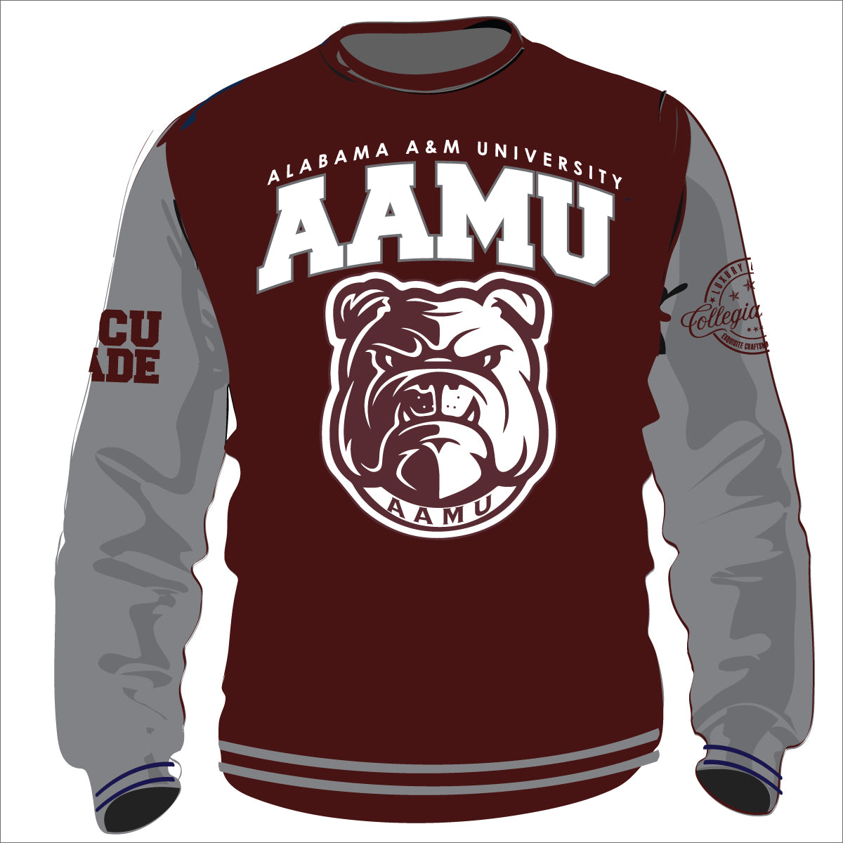 AAMU VARSITY SWEATSHIRTS Chenille Embroidery  | Unisex Fit