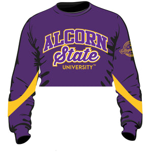 Pre Order ( Ship Sept 15) ALCORN STATE |  Chenille FLEX Crop  (a**