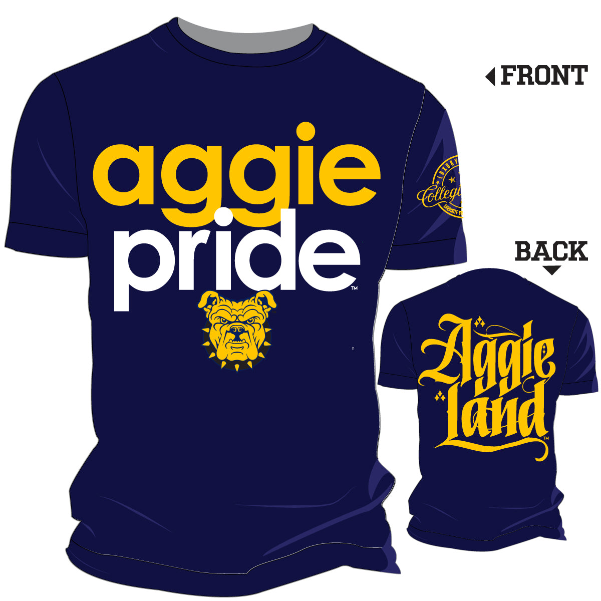 Pre Order (Ship Sept 15) NCAT SU |  Aggies Chenille Pride Tees (a**