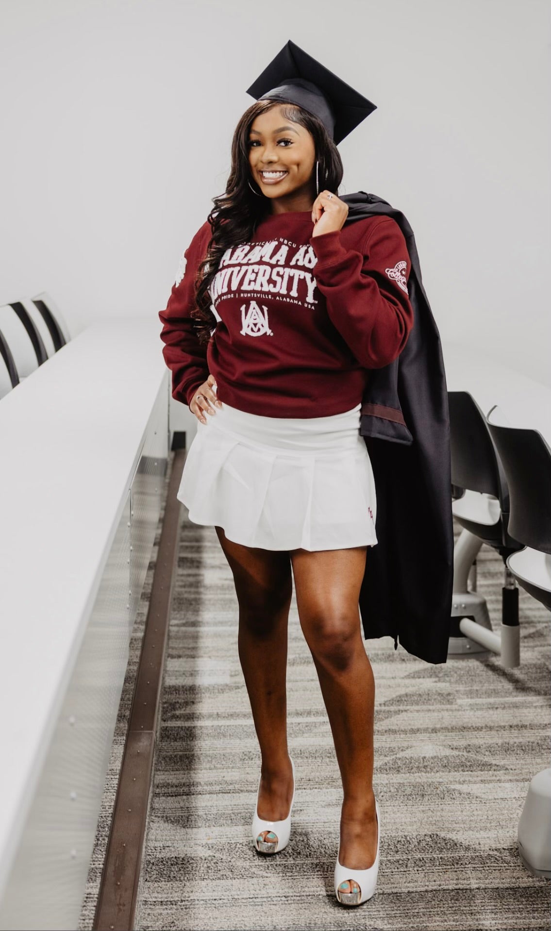 Edu @ AAMU  | Chenille ROYAL Unisex Sweatshirt