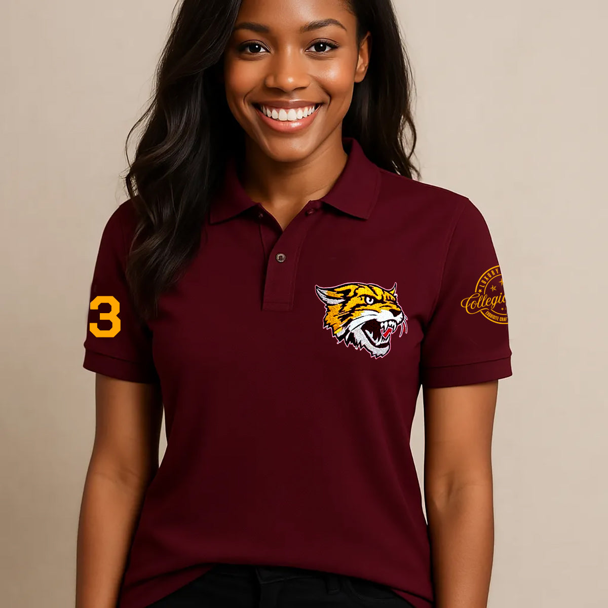 Bethune-Cookman University The B-CU Iconic Wildcat Polo Shirt (a