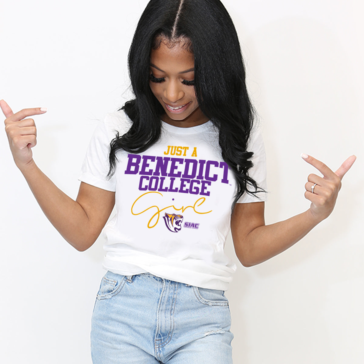 Benedict College  | JUST A BC GIRL  | White LADIES Tees