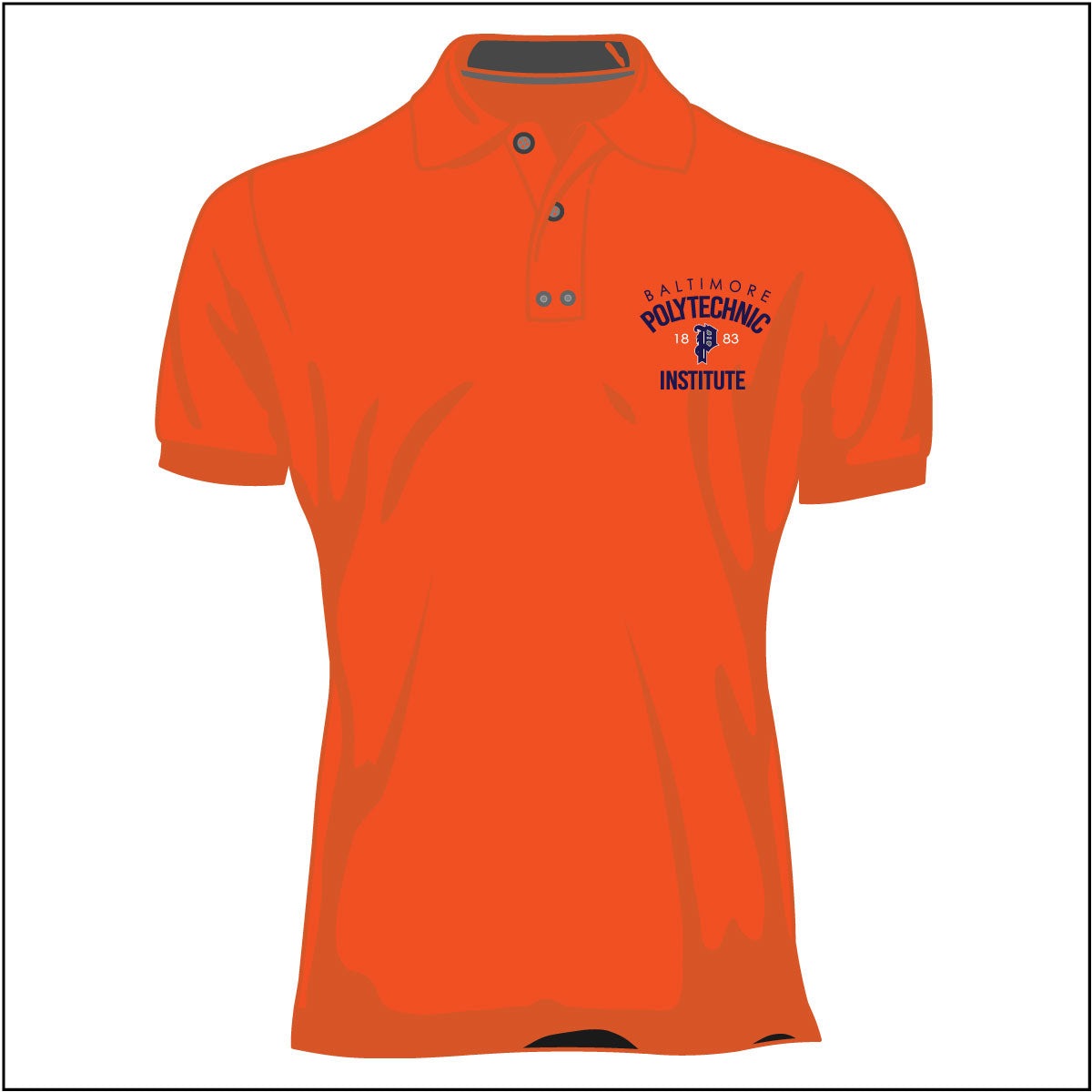 Baltimore Polytechnic | Iconic ( ORANGE )  Polo Shirt