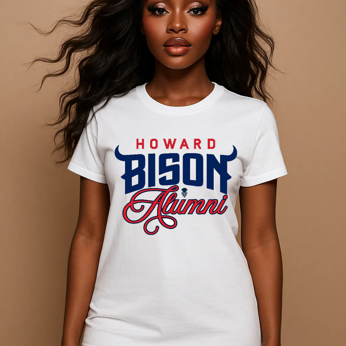 HOWARD FANCY ALUMNI White Ladies Tee (**)