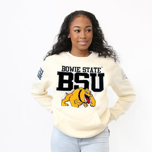 BOWIE ST  CIAA CREAM 2023  Chenille Sweatshirt - CollegiateLuxe.