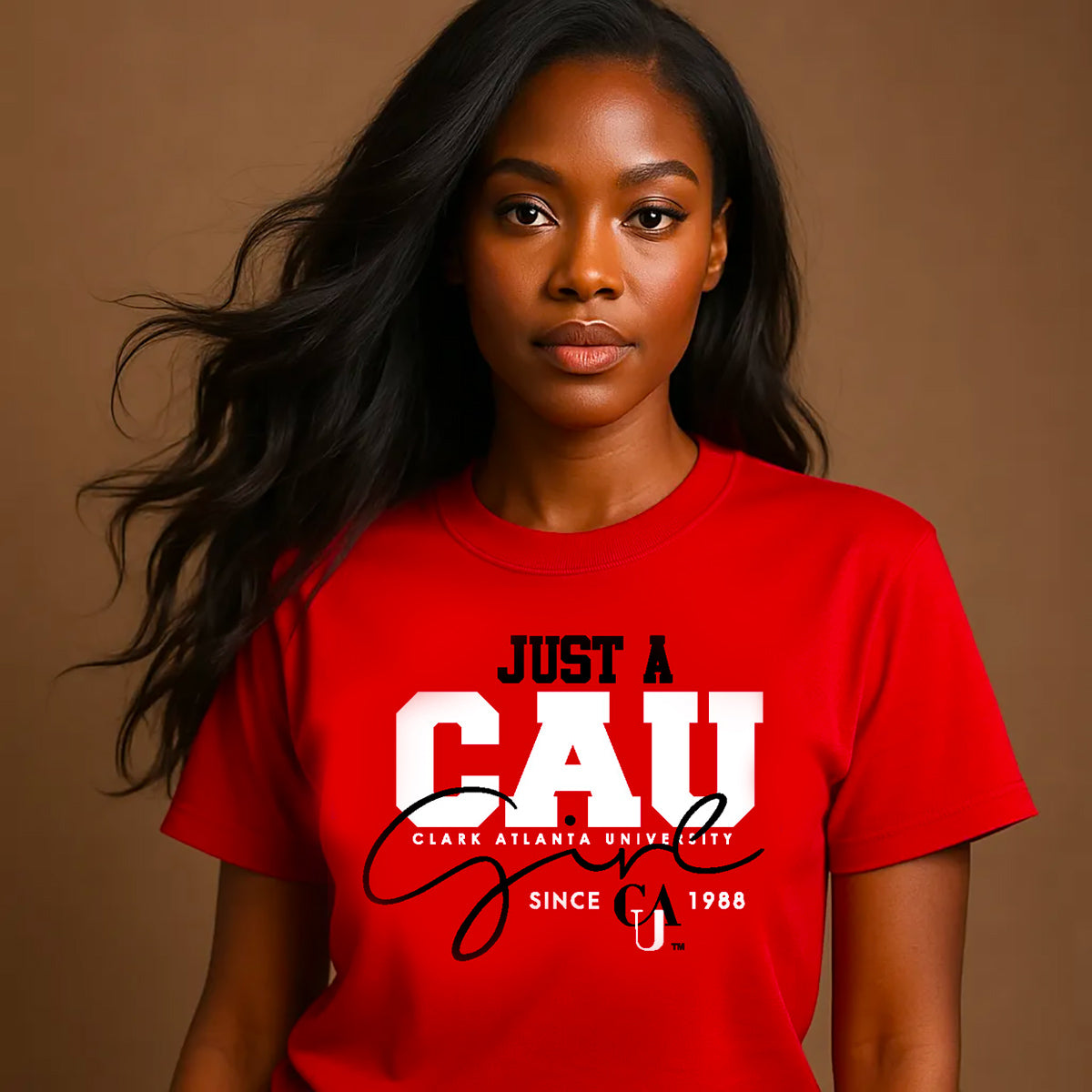 Clark Atlanta | Just A CAU Girl Red Unisex Tees (**)• – collegiateluxe