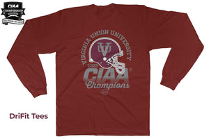 VUU |  2023 CIAA Football Champs -  GAME DAY Warm Up Long Sleeve DriFit Tees (DK)