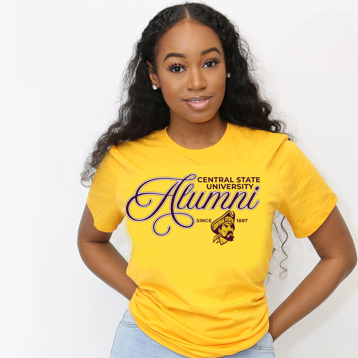 university gold shirt women's