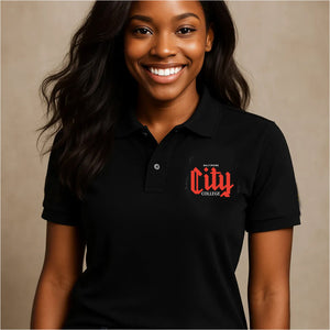 Baltimore City College | Iconic TEXT  LOGO  Polo Shirt