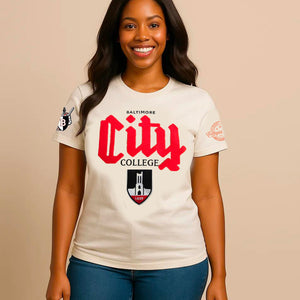 Baltimore City College | Cream Chenille Unisex Tees