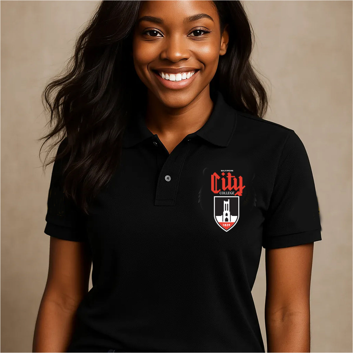 Baltimore City College | Iconic CREST LOGO Polo Shirt – collegiateluxe