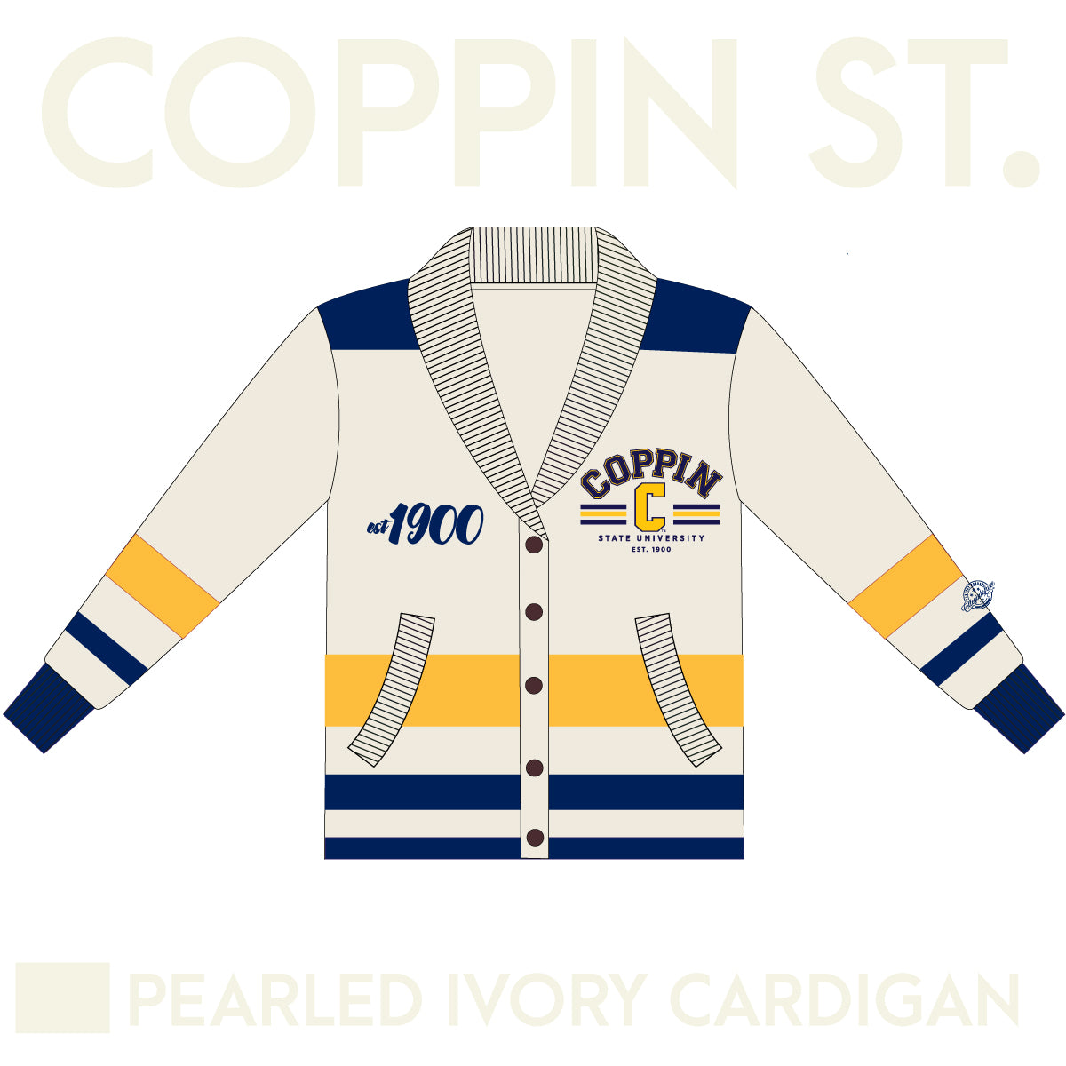 COPPIN STATE Cardigan PEARLED IVORY