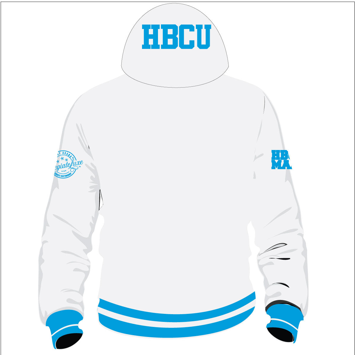 DEL STATE | Championship White Chenille  Hoodie (a**