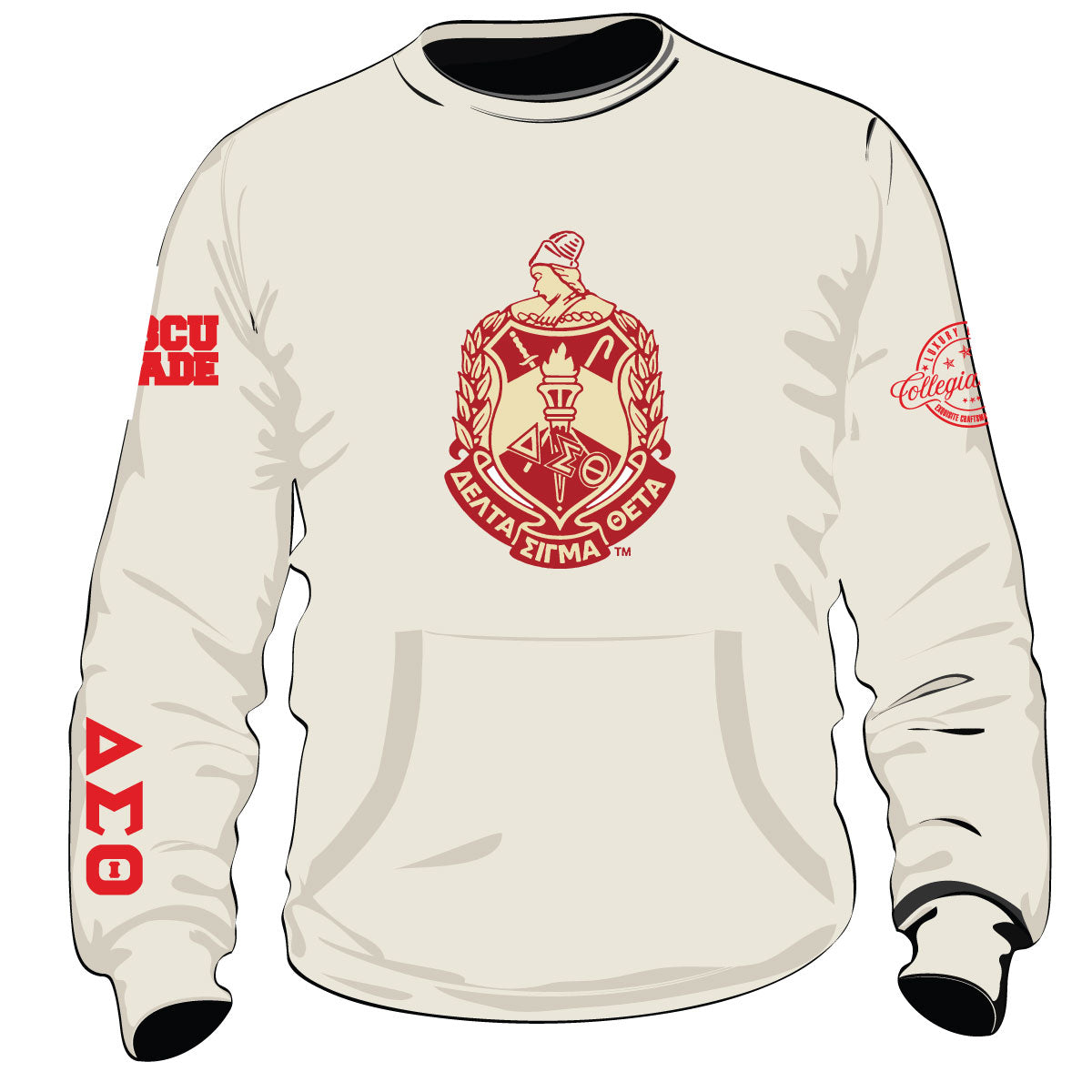 DELTA | Sigma Theta HBCU Cream Chenille Sweatshirt 