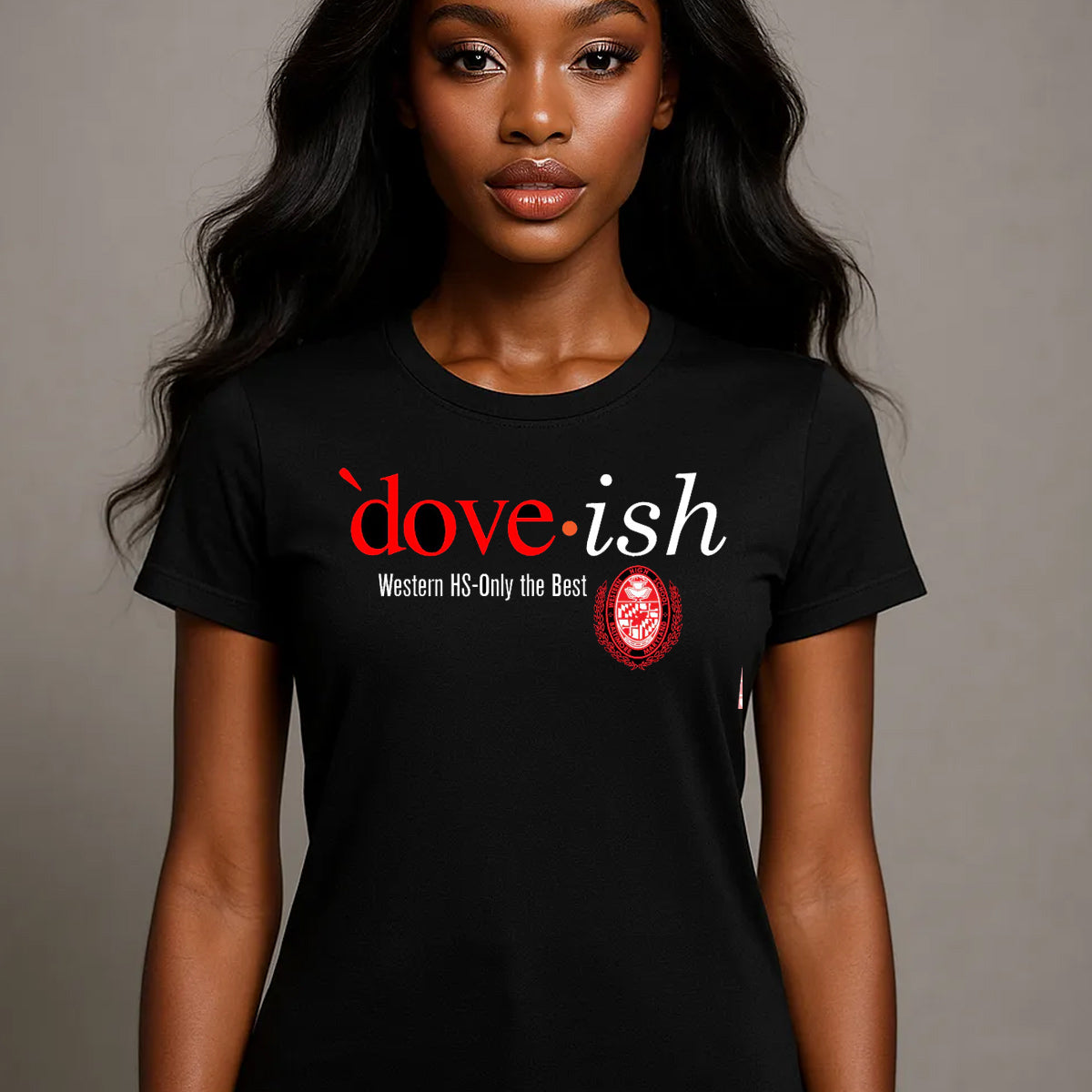 WESTERN HS | WHS DOVE-ISH Ladies Black Tees (**)
