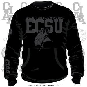 ECSU BOB SS | CIAA Black on Black Chenille Sweatshirt (aja)