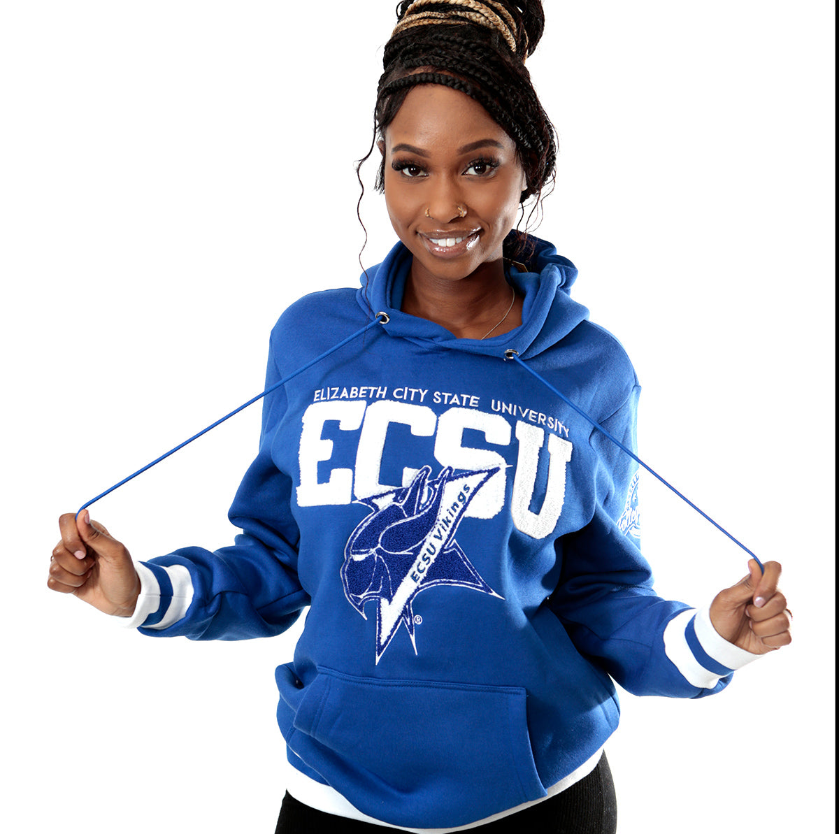 ECSU Vikings Chenille Unisex HOODIE collegiateluxe