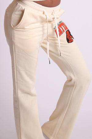 FAMU | Rattlers CREAM Chenille Flare Pants Set (a**