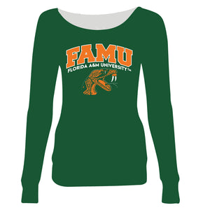 FAMU | UNIVERSITY ARCH FOREST Off The Shoulders Top (aja)