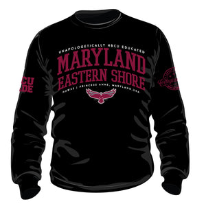 Edu @ UMES  | Chenille BLack Unisex Sweatshirt