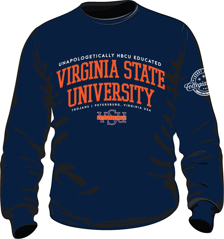 Edu @ Virginia State  | Chenille ROYAL Unisex Sweatshirt