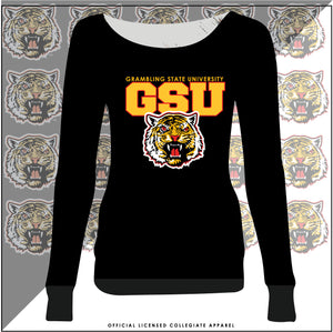 Grambling State | GRAM LOGO Ladies Off The Shoulders | Chenille & Embroidery aja