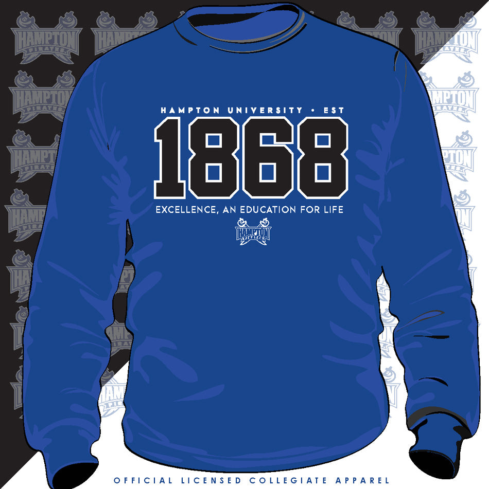 Hampton U | EST. 1868 Royal Blue Unisex Sweatshirt (**)