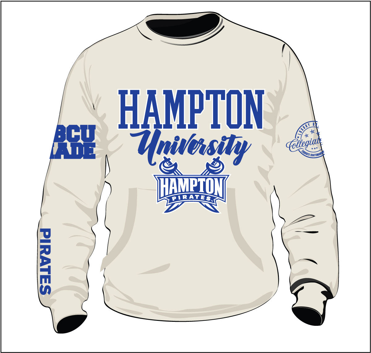 Hampton U | CREAM Chenille 2023  Unisex Sweatshirt (aja)