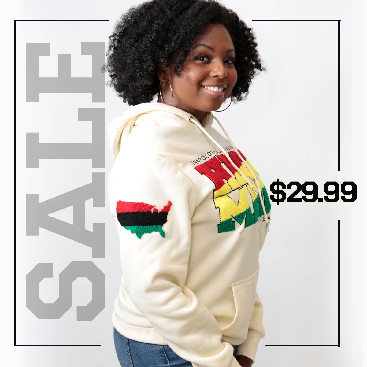 RASTA HBCU MADE | Cream (Chenille) | HOODIE