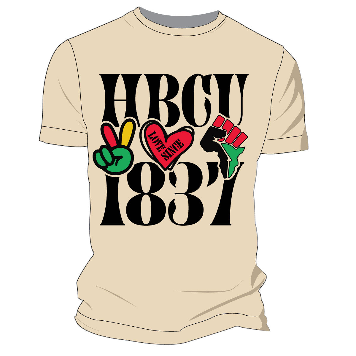 HBCU LOVE | TAN UNISEX TEES – collegiateluxe