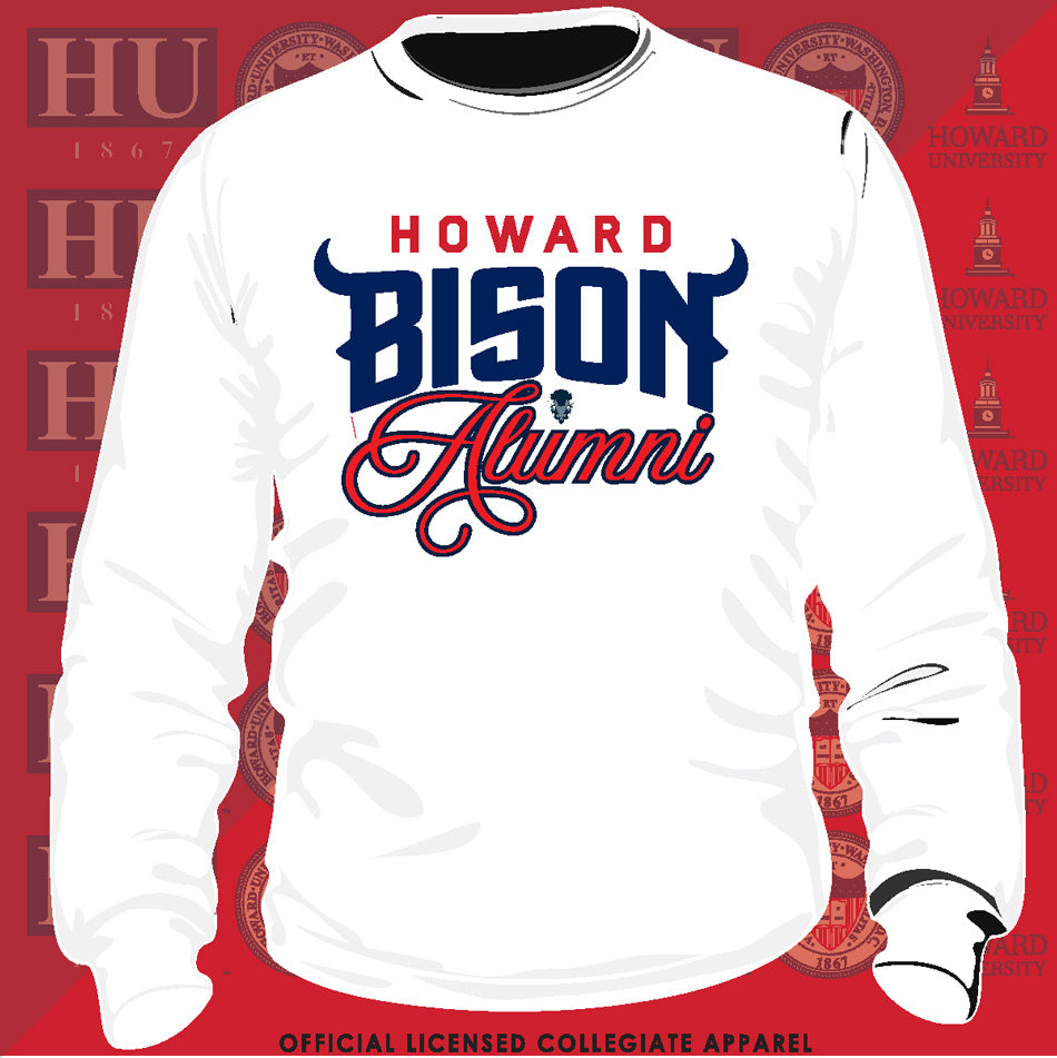 HOWARD | FANCY ALUMNI White Unisex Sweatshirt (**)