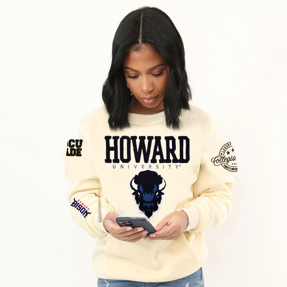 HOWARD Cream Chenille 23  | Unisex Sweatshirt  (aja)