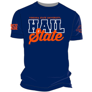 Virginia State | HAIL STATE  NAVY Chenille TEES (09/08**