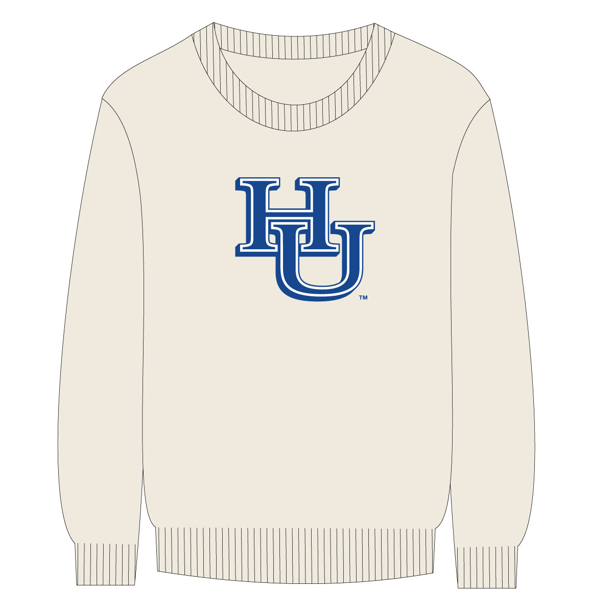 HAMPTON UNIV.  PEARLED IVORY Sweater