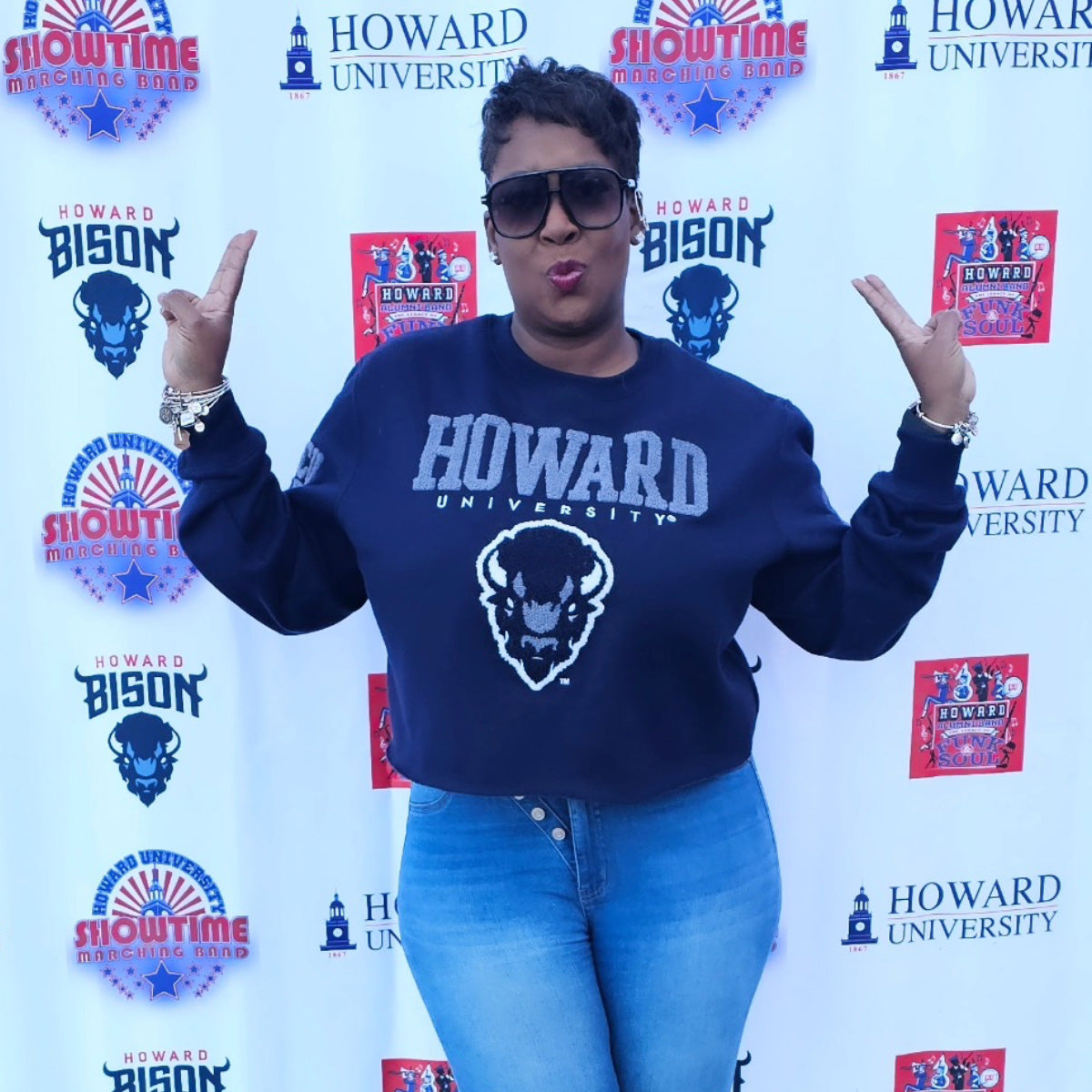HOWARD Vintage Chenille Crop Sweatshirt (Raw, Cut edge) (aja